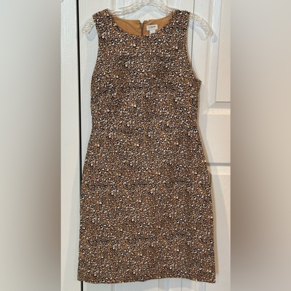 J. Crew Leopard Print Sheath Dress Size 6